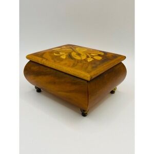Ercolano Sorrento Italian Inlaid Wood Music Box Romance Swiss Chopin Polonaise
